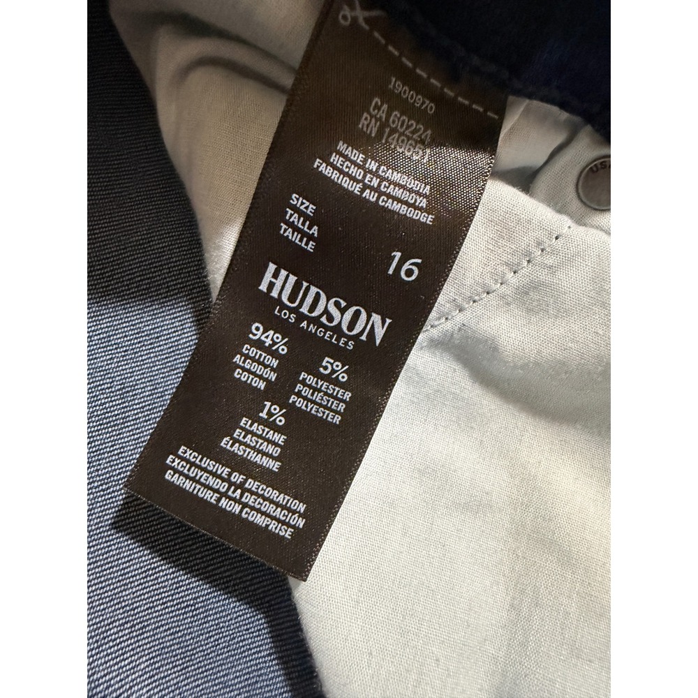 Hudson Jeans Wide Leg Women 16 Blue Denim Stretch High Rise Casual - Picture 7 of 12